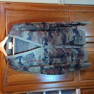 Mens Camo Coat Sweater